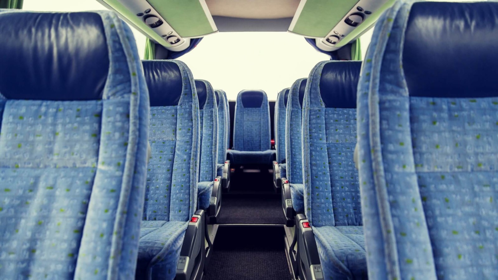 travel bus interior and seats